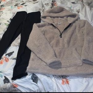 2 Victoria’s Secret pink hoodie cozy leggings